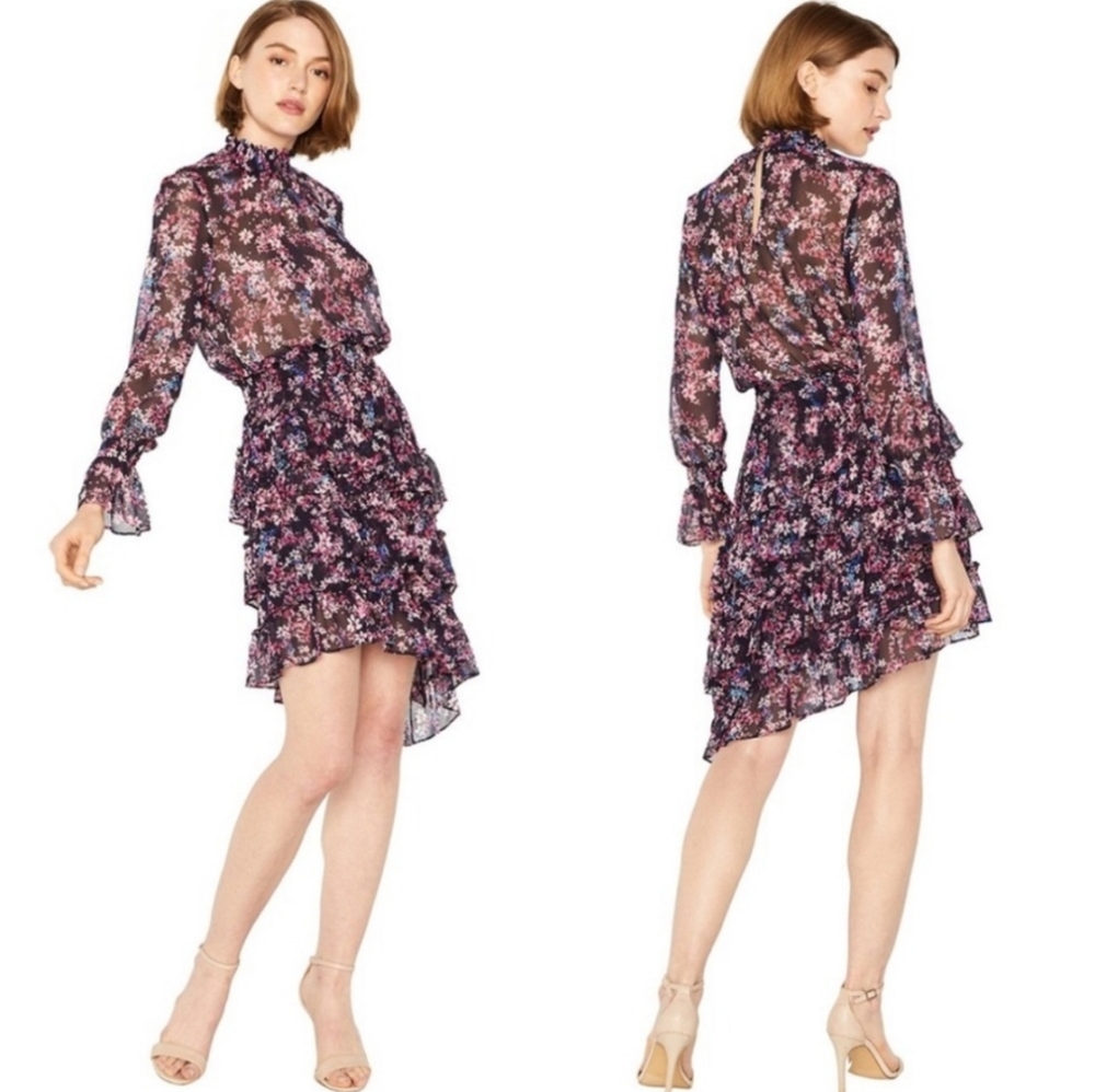 MISA Savanna Ditzy Asymmetrical Dress - Picture 2 of 14